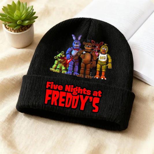 Fnafs Knitted Hat Winter Thermal Beanie Adult Anime Five Nights Freddys Children Cap Cool Fashion Keeping Warm Headgear Gifts