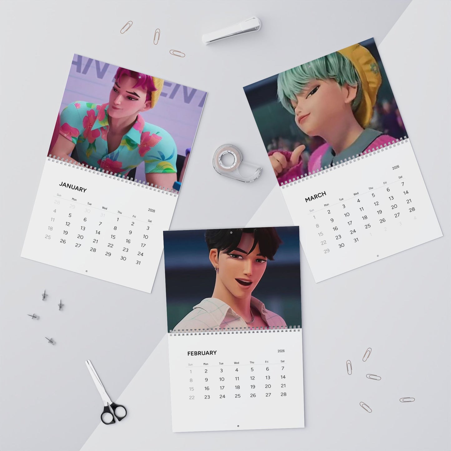 Kpop Demon Hunters Wall Calendar