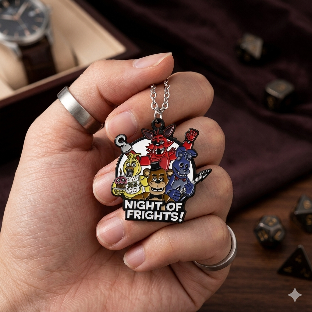 Five Nights at Freddy’s Foxy stainless steel Necklace – FNAF Character Pendant Jewellery