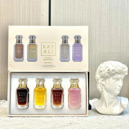 KAYALI 4x10ml Mini Perfume Set – Vanilla, Oud & Floral Fruity Eau de Parfum Gift Set