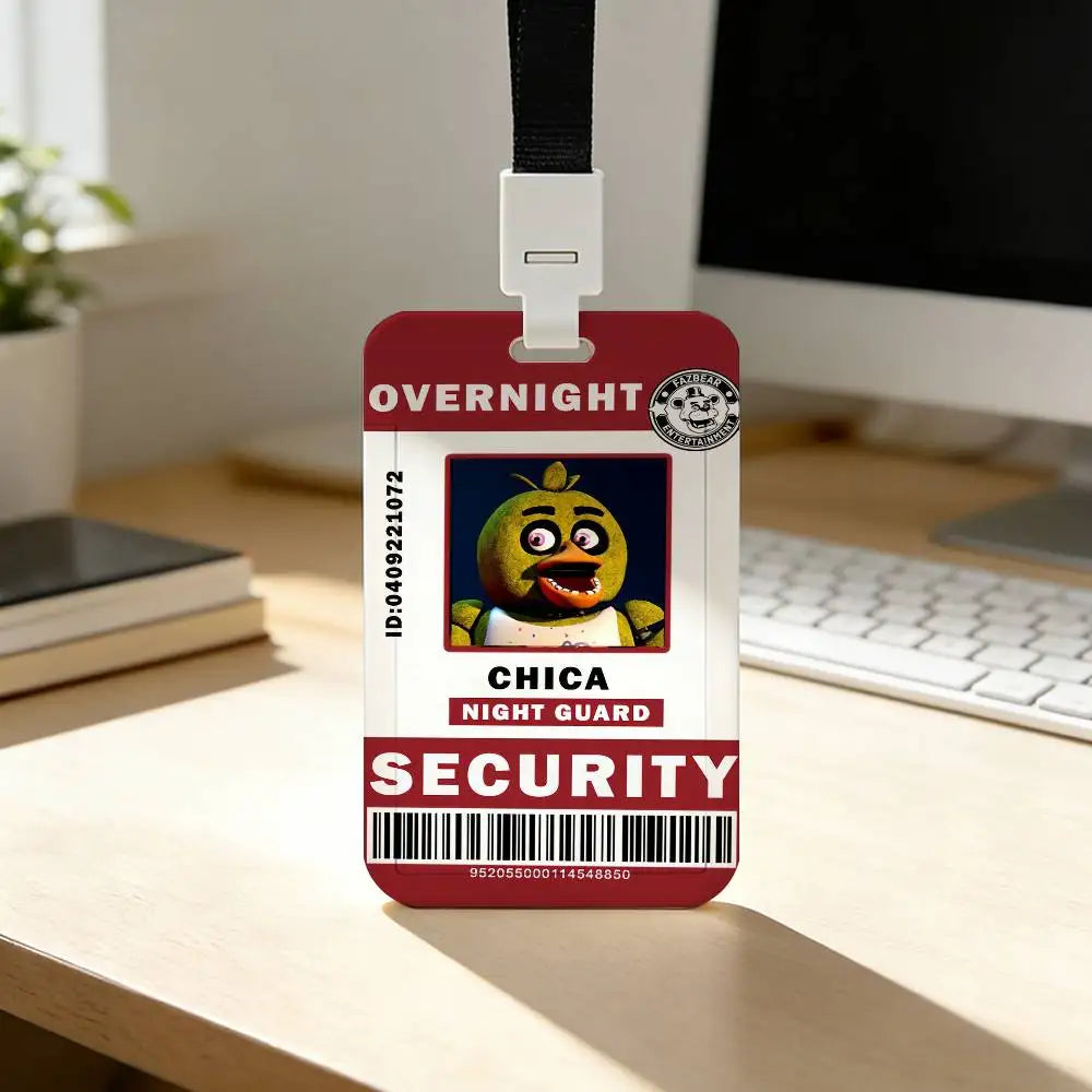FNAF ID travel Card Holder With Lanyard