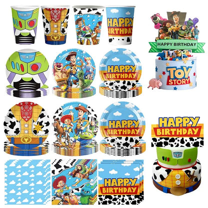Toy Story Kids Birthday Party Supplies Set – Cups, Plates, Balloons & Decorations 🎉