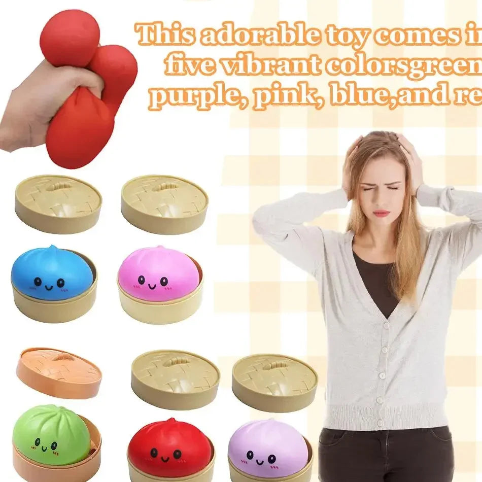 Cute Dumpling Squishy Toy – Slow Rising Stress Reliever