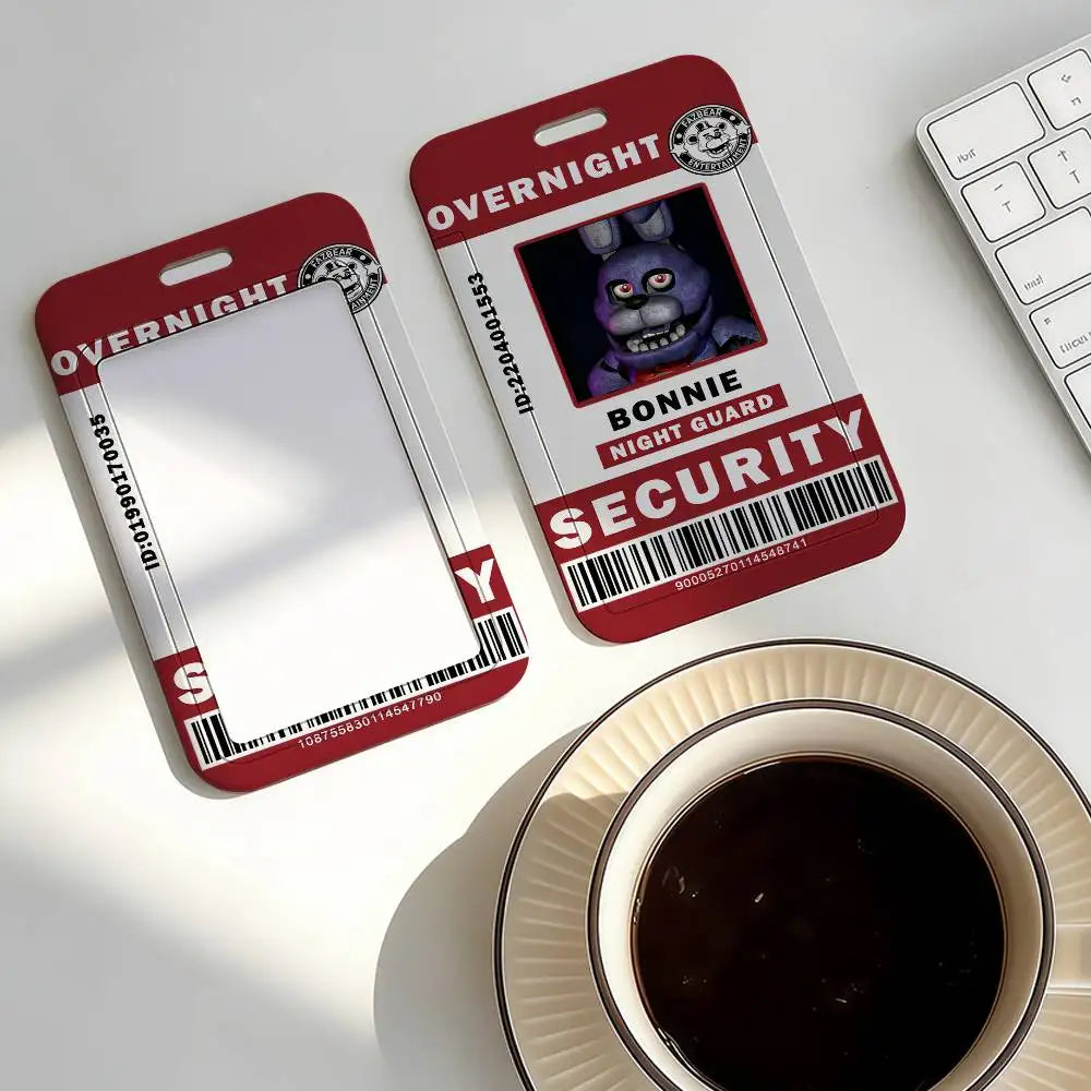 FNAF ID travel Card Holder With Lanyard