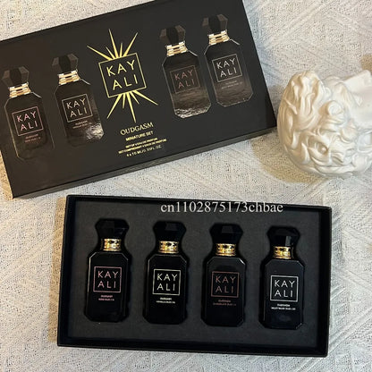 KAYALI 4x10ml Mini Perfume Set – Vanilla, Oud & Floral Fruity Eau de Parfum Gift Set