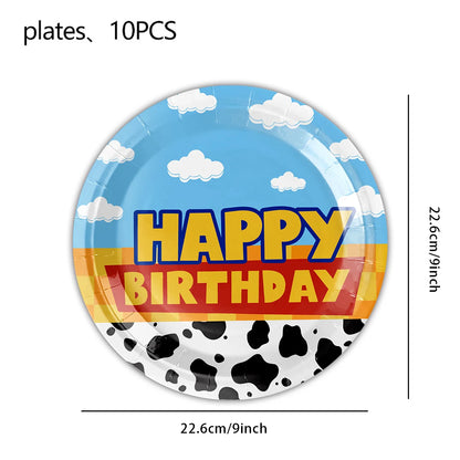 Toy Story Kids Birthday Party Supplies Set – Cups, Plates, Balloons & Decorations 🎉
