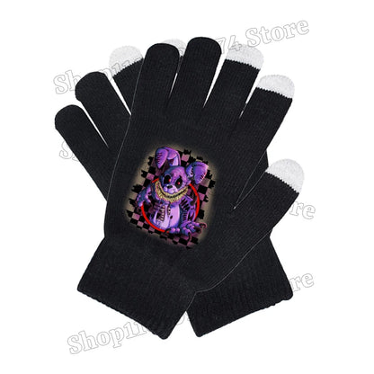 Five Nights At Freddys Knitted Hat Gloves Fnafs Boys Cute Knit Cap Mittens Kids Winter Warm Beanies Glove Children Headgear Gift