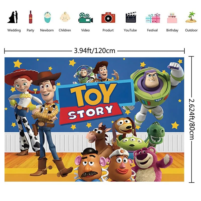 Toy Story Kids Birthday Party Supplies Set – Cups, Plates, Balloons & Decorations 🎉