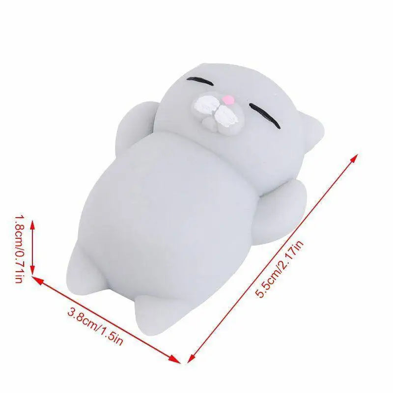 5PCS Kawaii Cat Mochi Squishy Set – Mini Stress Relief Fidget Toys