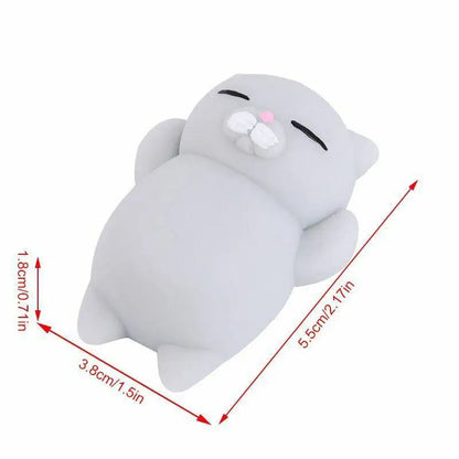 5PCS Kawaii Cat Mochi Squishy Set – Mini Stress Relief Fidget Toys