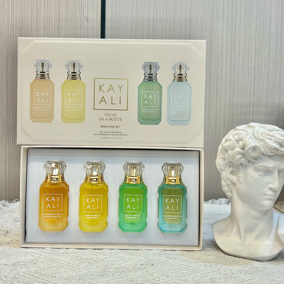 KAYALI 4x10ml Mini Perfume Set – Vanilla, Oud & Floral Fruity Eau de Parfum Gift Set