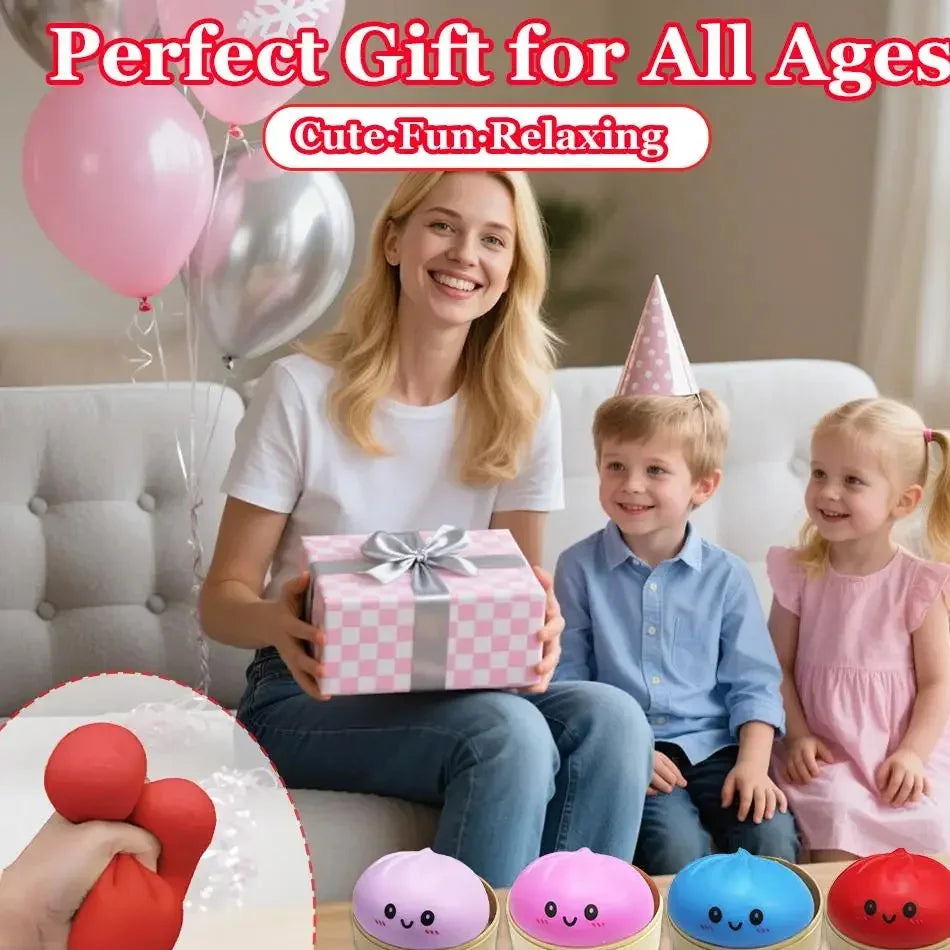Cute Dumpling Squishy Toy – Slow Rising Stress Reliever
