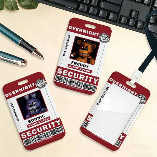 FNAF ID travel Card Holder With Lanyard