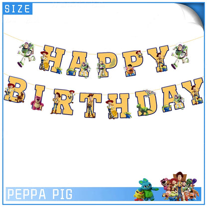 Toy Story Kids Birthday Party Supplies Set – Cups, Plates, Balloons & Decorations 🎉