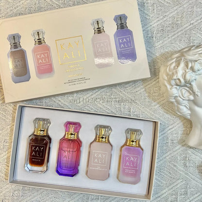 KAYALI 4x10ml Mini Perfume Set – Vanilla, Oud & Floral Fruity Eau de Parfum Gift Set