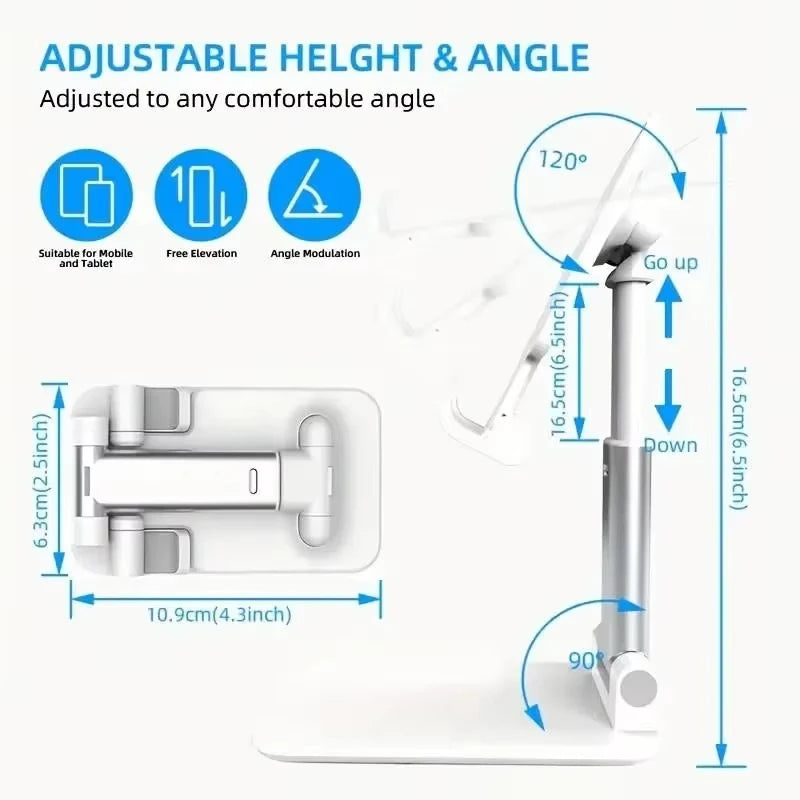 Foldable Phone & Tablet Stand – Adjustable Desktop Holder