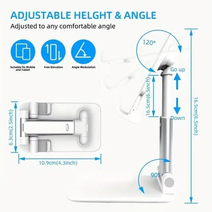Foldable Phone & Tablet Stand – Adjustable Desktop Holder