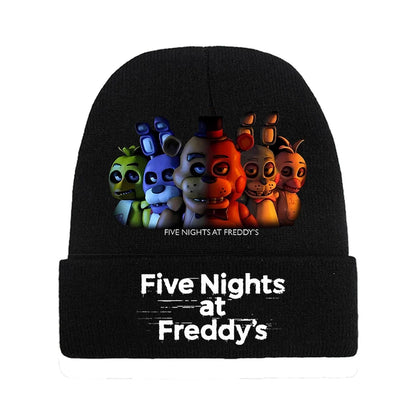 Five Nights At Freddys Knitted Hat Gloves Fnafs Boys Cute Knit Cap Mittens Kids Winter Warm Beanies Glove Children Headgear Gift