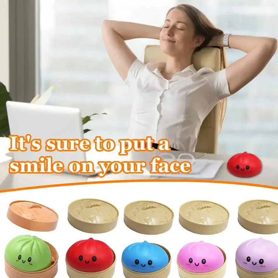 Cute Dumpling Squishy Toy – Slow Rising Stress Reliever