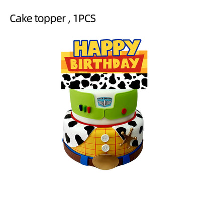 Toy Story Kids Birthday Party Supplies Set – Cups, Plates, Balloons & Decorations 🎉