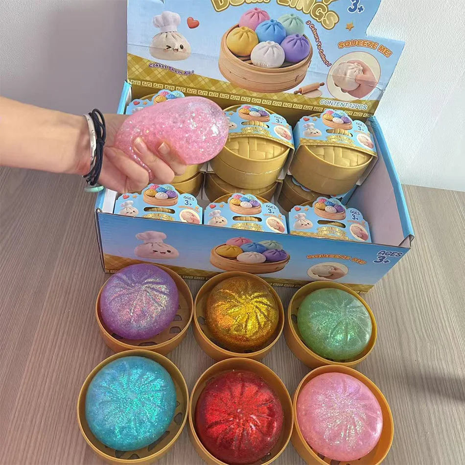 Cute Dumpling Squishy Toy – Slow Rising Stress Reliever
