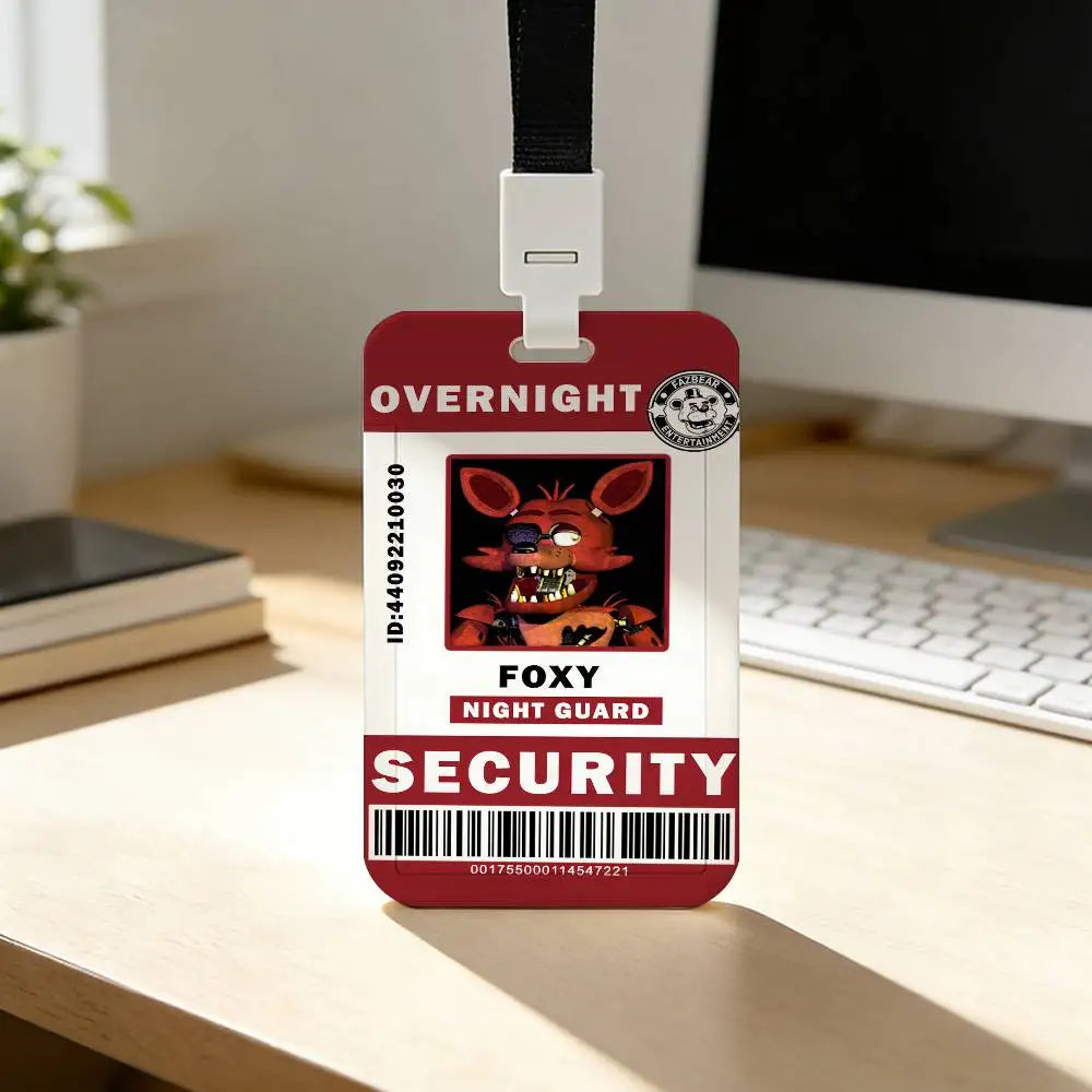 FNAF ID travel Card Holder With Lanyard