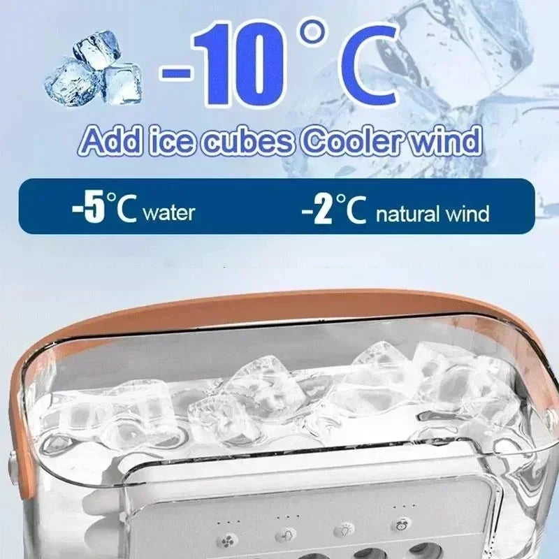 ❄️ 3-in-1 Portable Air Cooler Fan with Humidifier & LED Night Light