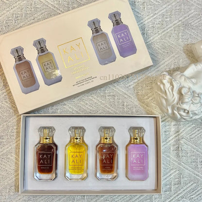 KAYALI 4x10ml Mini Perfume Set – Vanilla, Oud & Floral Fruity Eau de Parfum Gift Set