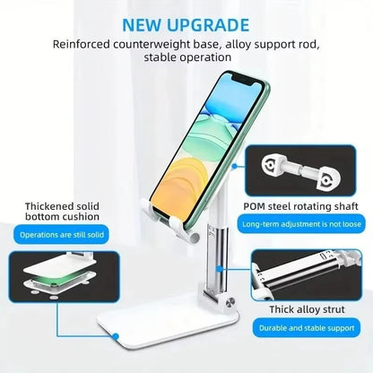 Foldable Phone & Tablet Stand – Adjustable Desktop Holder