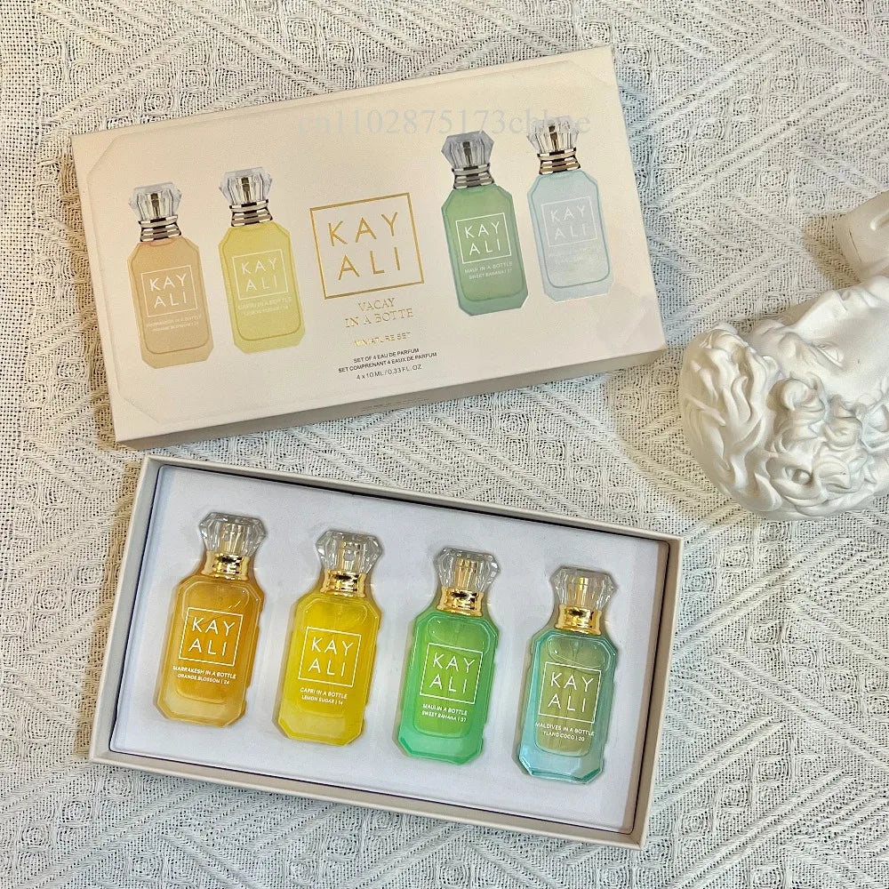 KAYALI 4x10ml Mini Perfume Set – Vanilla, Oud & Floral Fruity Eau de Parfum Gift Set