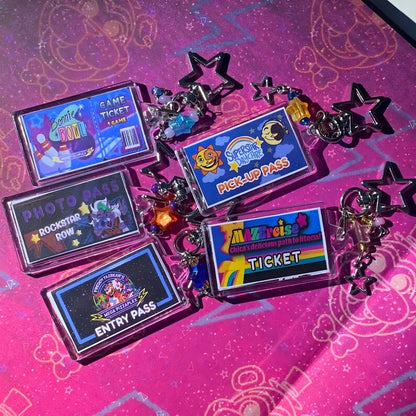 FNAF Security Breach Handmade Beaded Keychains – Character Accessories