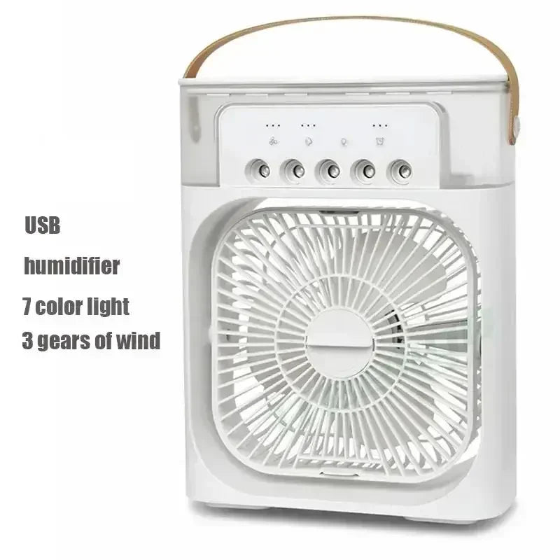 ❄️ 3-in-1 Portable Air Cooler Fan with Humidifier & LED Night Light