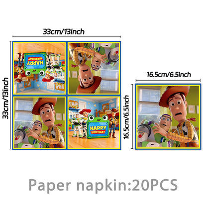 Toy Story Birthday Party Supplies Set – Balloons, Cups, Plates & Decorations