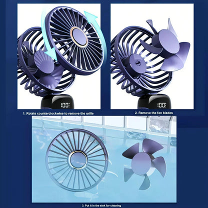 3-in-1 Portable Cooling Fan + Phone Holder