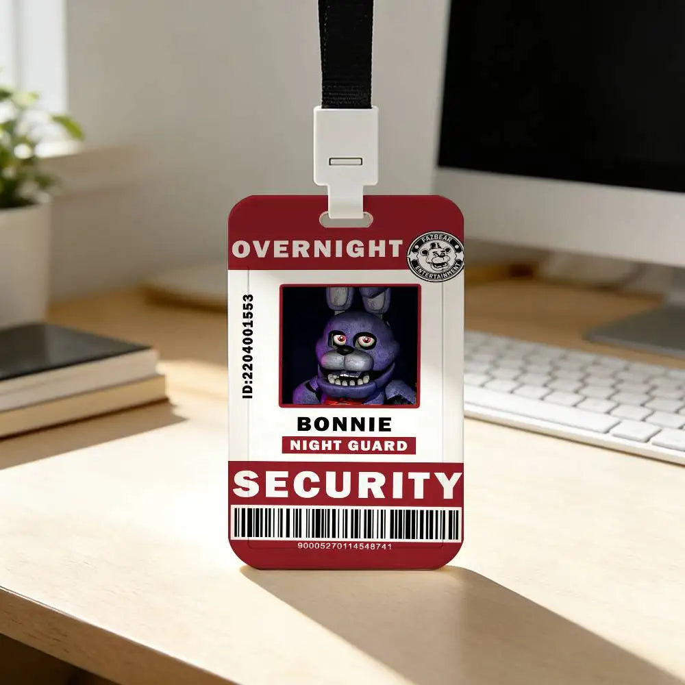 FNAF ID travel Card Holder With Lanyard