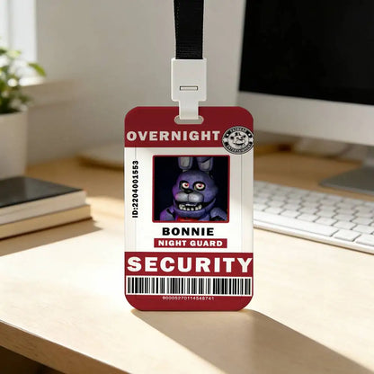 FNAF ID travel Card Holder With Lanyard
